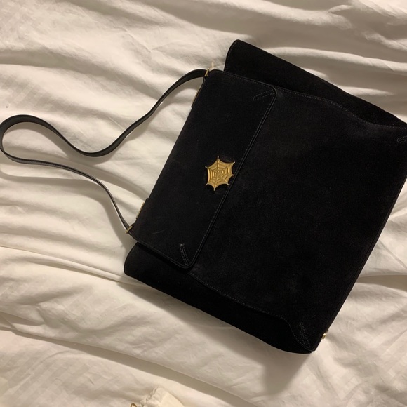 Like New Charlotte Olympia Suede Shoulder Bag - Picture 1 of 10